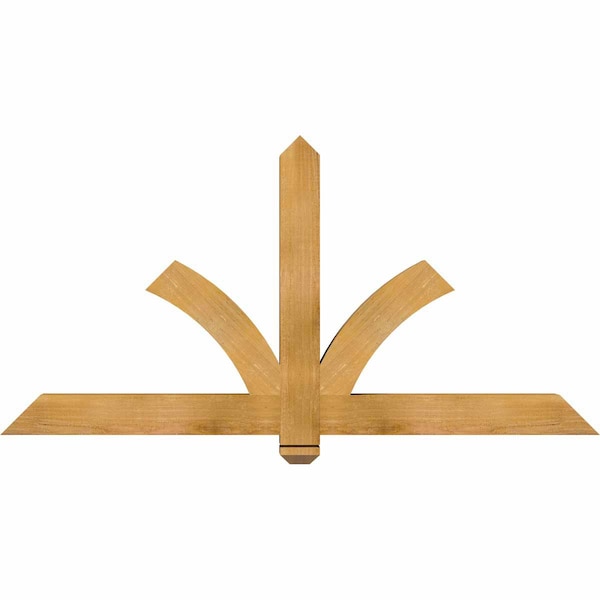Ekena Millwork Redmond Rough Sawn Timber Gable Bracket, Western Red Cedar, 60"W x 30"H x 4"D x 4"F, 12/12 Pitch GBW060X30X0404RED00RWR - main